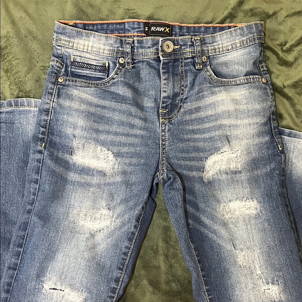 Kids Blue Distressed Jeans